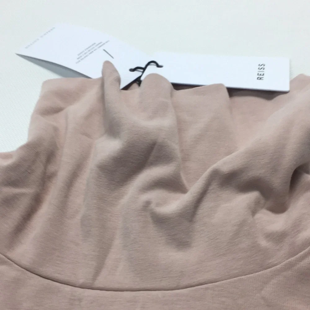 NWT REISS PHOEBE JERSEY ROLLNECK TOP NUDE - Picture 7 of 12